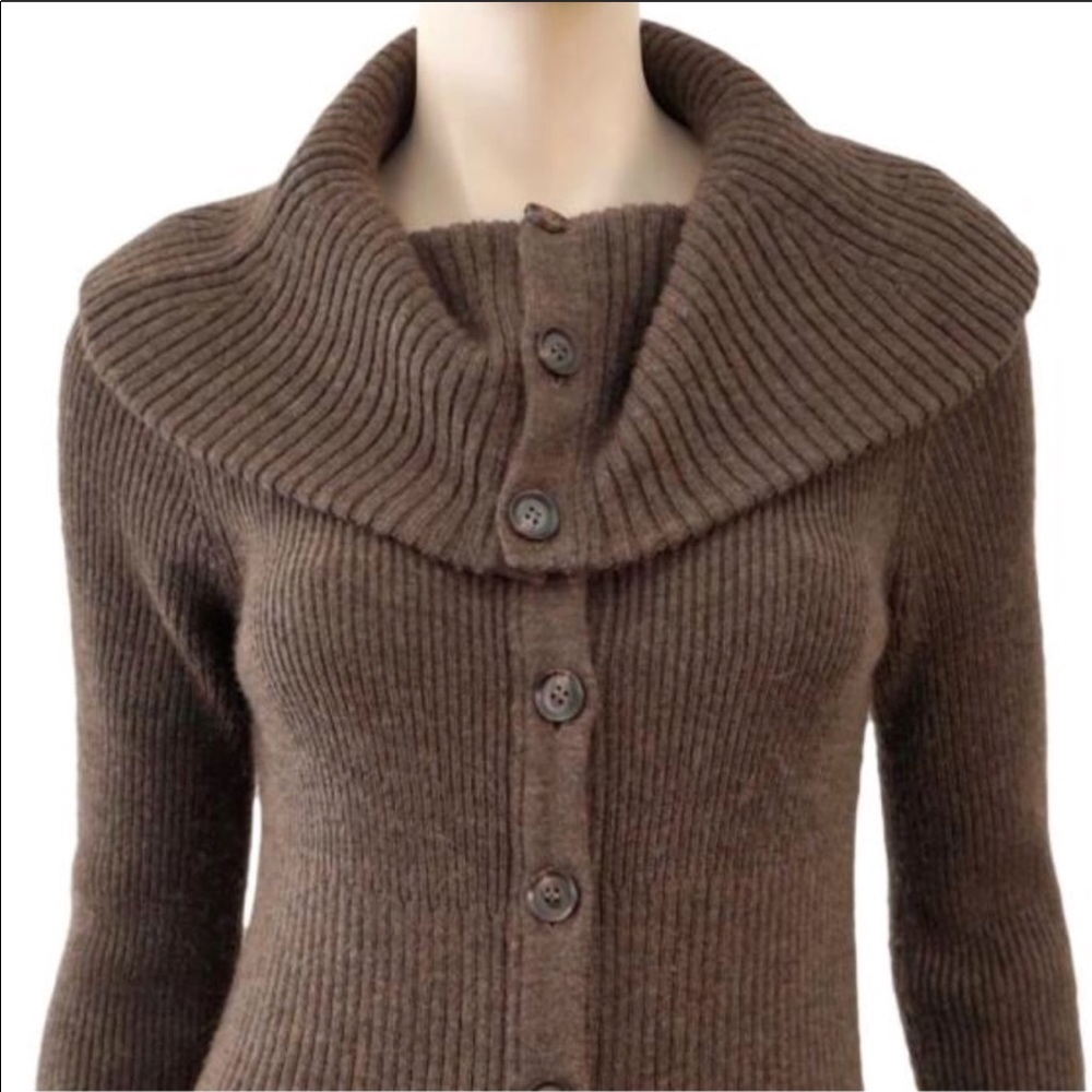 Vince Wool Cowl Neck Long Cardigan Size XS